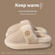 New Plush Slippers For Women Men Winter Warm Home Slipper Indoor Thick-soled Fleece Shoes Sale