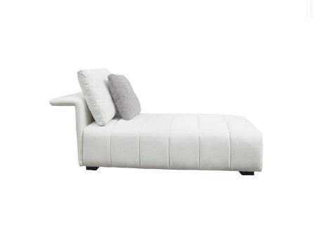 CHAISE EN TELA COLOR BLANCO Sale