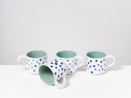 Nódoa 4er Set Tasse mint mit Punkten Online Sale