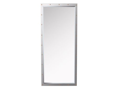 ***ESPEJO DE PARED CON MARCO PLATEADO DE ACERO INOXIDABLE Online Hot Sale