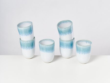 Alcachofra 6er Set Becher groß grünblau Online Sale