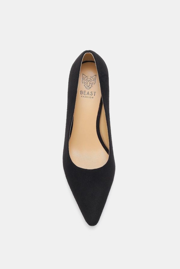 Beast Fashion Faux Suede Point Toe Pumps Online