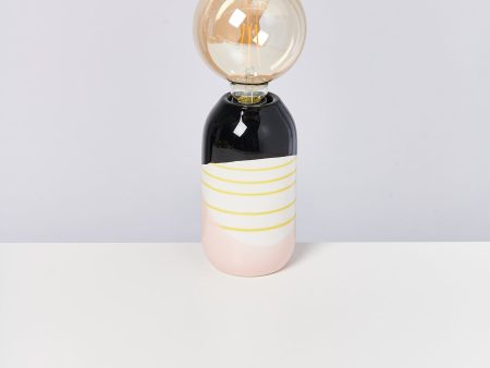 Farol Lampe schwarz rosa gelb gestreift on Sale