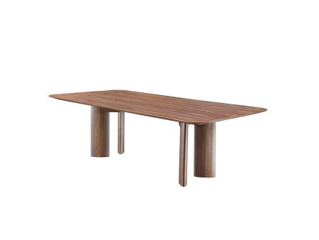 MESA DE COMEDOR PILARES PLUS TOPE ACABADO DE MADERA Sale