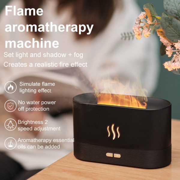 Drop Shipping Factory Direct Sale Fire Flame Humidifier Aroma Diffuser 2022 Air Essential Oil Ultrasonic Humidifier Fashion