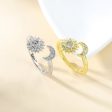 Opening Adjustable Star Moon Ring With Rhinestones Fashion Personality Couple Rings For Valentine s Day Jewelry Online Sale