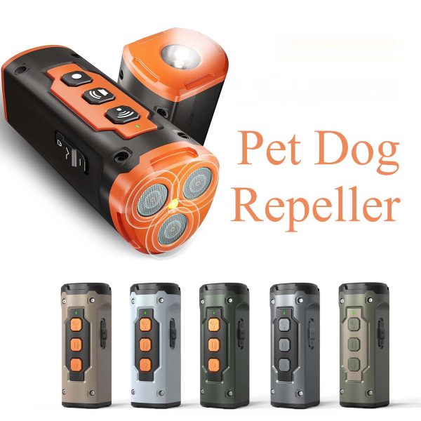 Dog Drive Ultrasonic Three-head Bark Plug Torch Dog Drive Artifact Anti Dog Bark Deterrent Device With LED Flashlight For Discount