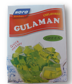 Nora Unflavored Gulaman Green 90g distributed by Sunrise Online