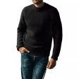 Men s Pullover Sweater Winter Casual Solid Color Round Neck Knitted Top Clothing Fashion