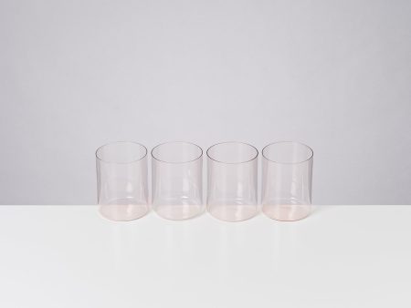 Joia 4er Set Glas groß pink opal Hot on Sale