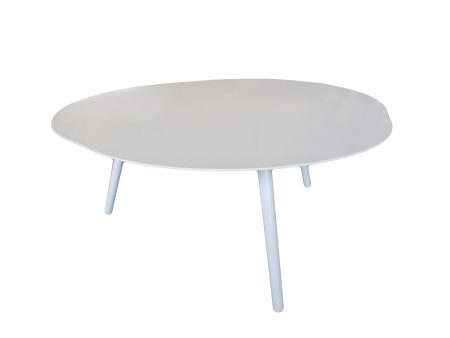 MESA DE CENTRO BLANCA EN ALUMINIO Online Sale