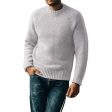 Men s Pullover Sweater Winter Casual Solid Color Round Neck Knitted Top Clothing Fashion