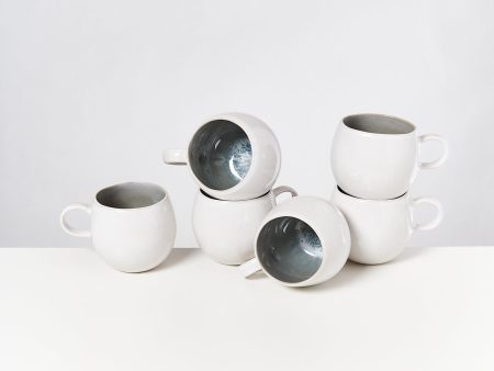 Areia 6er Set Tasse groß grau Discount