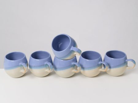 Bica 6er Set Tasse groß blau cream Supply