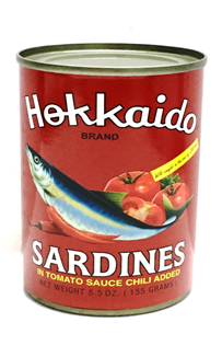 Hokkaido Sardines in Chili Tomato Sauce distributed by Sunrise For Cheap