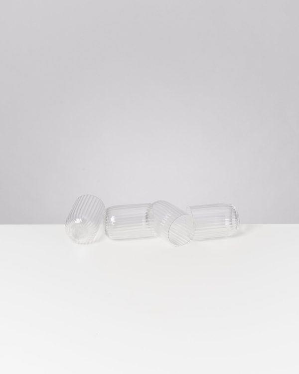 Joia 4er Set Glas riffled klassik Online Hot Sale