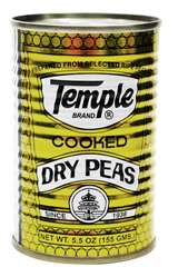 Temple Cooked Dry Peas 155g distributed by Sunrise For Discount