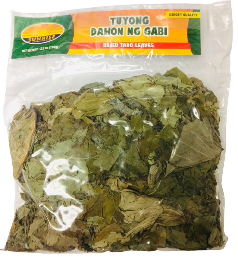 Sunrise Brand Dried Taro Leaves Dahon sa Gabi 100g, 5packs distributed by Sunrise For Cheap