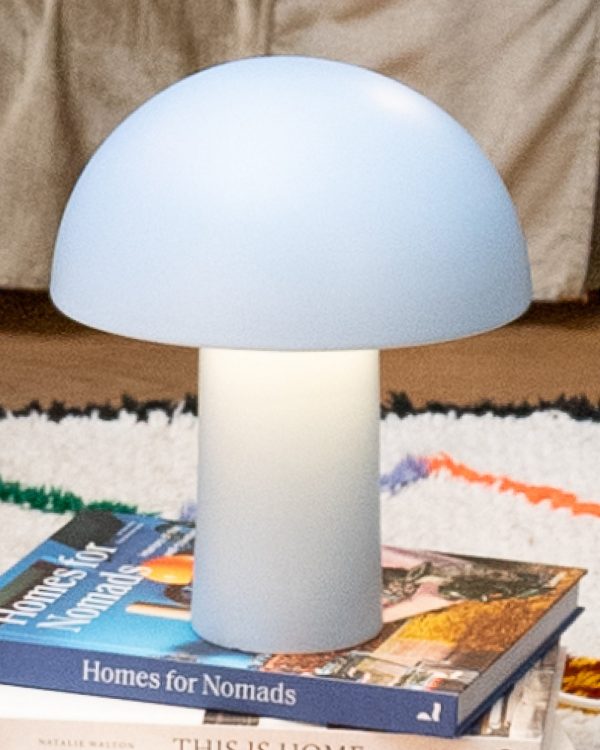 Cogumelo Keramiklampe hellblau Fashion