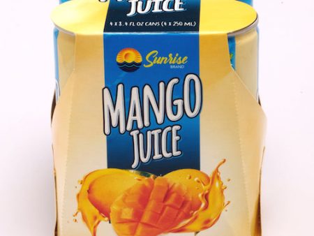 Sunrise Brand Mango Juice 8.4oz, 4 cans distributed by Sunrise Online Hot Sale