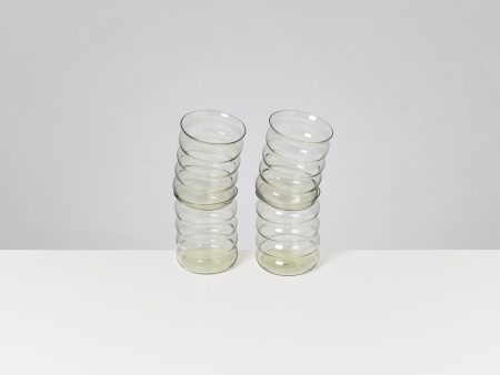 Joia 4er Set Glas groß bubble smaragd Cheap