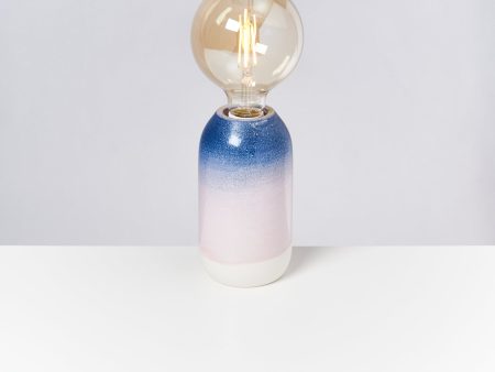 Farol Lampe blau rosa gesprenkelt Fashion