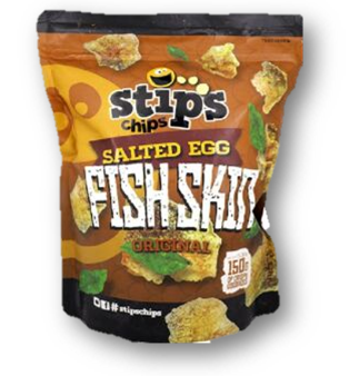 Stips Chips Salted Egg Fish Skin Original distributed by Sunrise on Sale