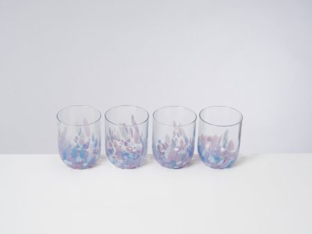 Alegria 4er Set Glas groß drops lila Sale