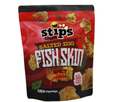 Stips Chips Salted Egg Fish Skin Spicy 200g distributed by Sunrise Hot on Sale