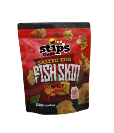 Stips Chips Salted Egg Fish Skin Spicy 200g distributed by Sunrise Hot on Sale