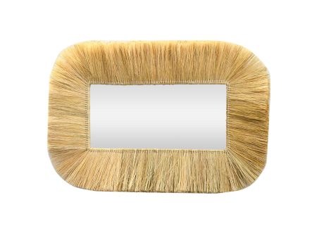 ***ESPEJO RECTANGULAR EN FIBRA NATURAL on Sale