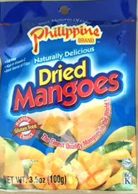 Philippine Brand Dried Mangoes distributed by Sunrise Online