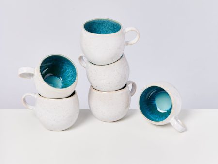 Areia 6er Set Tasse groß aqua Fashion