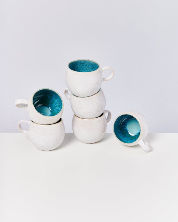 Areia 6er Set Tasse groß aqua Fashion