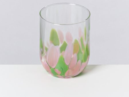 Alegria Glas groß drops rosa grün For Sale