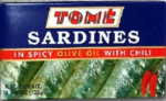 Tome Sardines in Spicy Olive Oil with Chili 4.38oz distributed by Sunrise on Sale