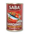 Saba Sardines in Tomato Sauce with Chili 155g distributed by Sunrise Online now