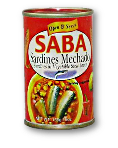 Saba Sardines Mechado 155g distributed by Sunrise on Sale