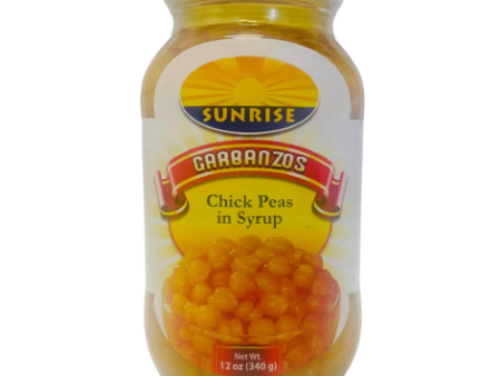 Sunrise Brand Garbanzos Chick Peas in Syrup, 12oz, 6 count distributed by Sunrise Supply