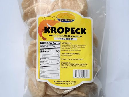 Sunrise Brand Kropek Garlic Flavor, 6 pack distributed by Sunrise For Sale