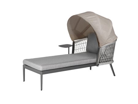 DIVAN MUSES GRIS EN TELA GRIS Y CUERDA PLATEADA on Sale