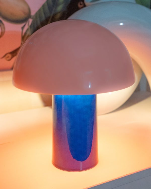 Cogumelo Keramiklampe rosa blau on Sale