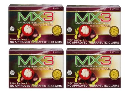 MX3  Mangosteen Pericarp Powder Supplement Capsule 500mg (4pcs) distributed by Sunrise Online Sale