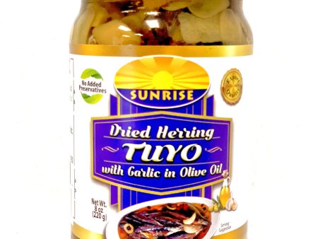 Sunrise Dried Herring Tuyo with Garlic in Olive Oil (6 pcs) distributed by Sunrise Online