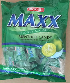 Maxx Honey Mansi Menthol Candy distributed by Sunrise Supply