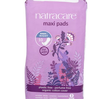 Natracare Maxi Pads - Night (10 Pack) Online